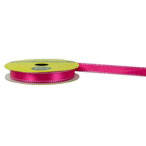 10mm Poly Satin with Metallic Edge Ribbon (available in 8 colours)